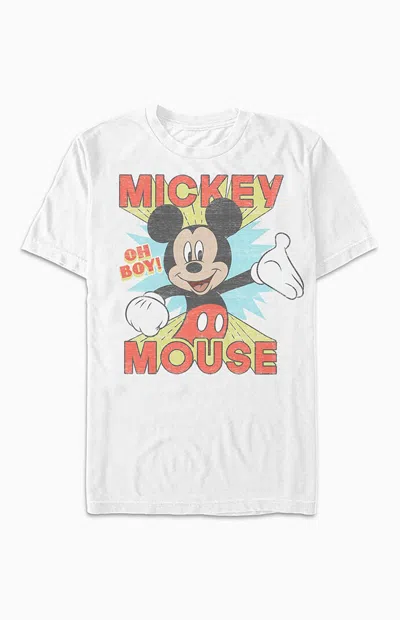 Pacsun Women's Mickey Burst T-shirt In White