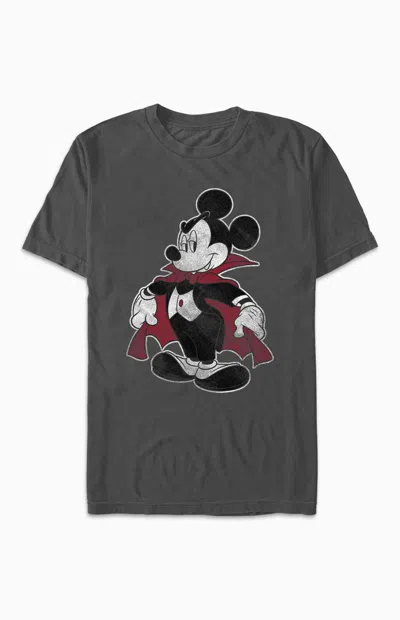 Pacsun Women's Mickey Mouse Vampire Cape T-shirt In Charcoal In Gray