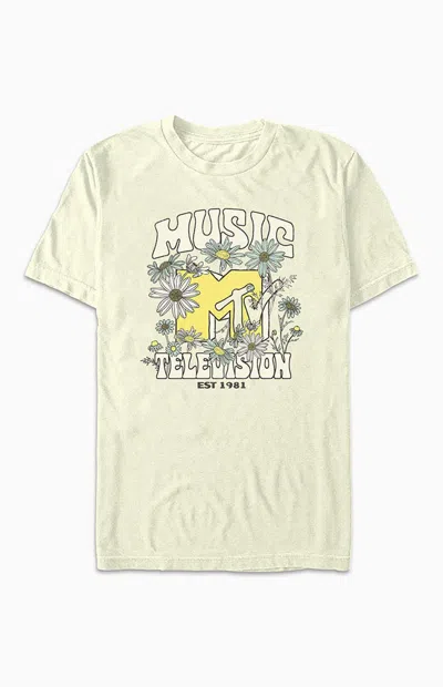 Pacsun Women's Mtv Flowers T-shirt In Natural In White