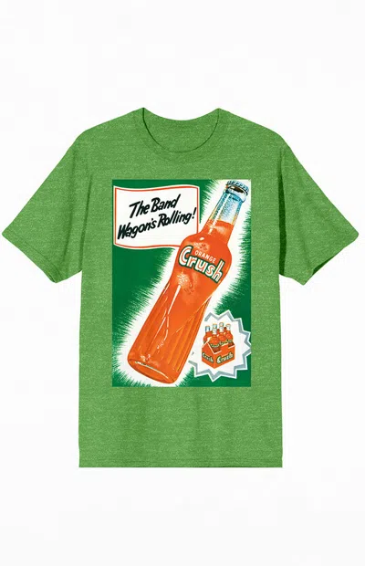 Pacsun Women's Orange Crush Band Wagon T-shirt In Green