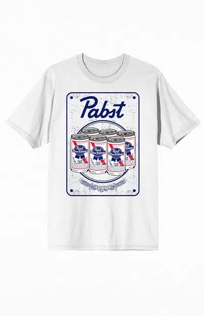 Pacsun Women's Pabst Blue Ribbon T-shirt In White