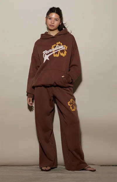 Pacsun Women's Paradise Hoodie In Brown