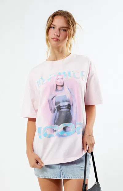 Pacsun Women's Paris Hilton Bubble Oversized T-shirt In Light Pink