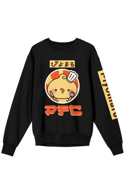 Pacsun Women's Piyomaru Chef Art Crew Neck Sweatshirt In Black