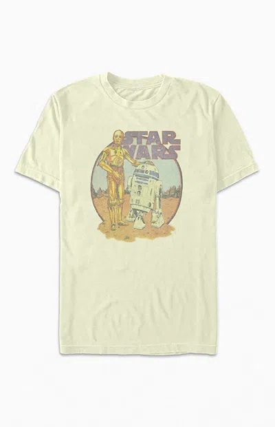 Pacsun Women's R2d2 C3po T-shirt In Natural In Neutral