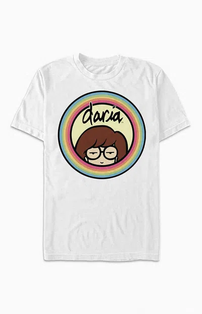 Pacsun Women's Rainbow Pride Daria T-shirt In White