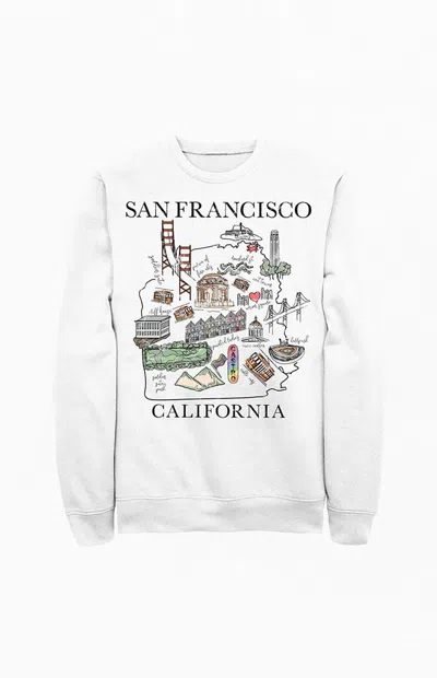 Pacsun Women's San Francisco Sweatshirt In White