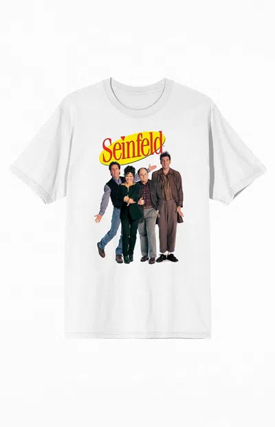 Pacsun Women's Seinfeld Main Characters T-shirt In White In Gray