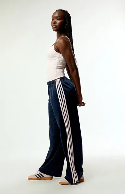 Pacsun Women's Soccer Striped Baggy Track Pants In Navy In Blue