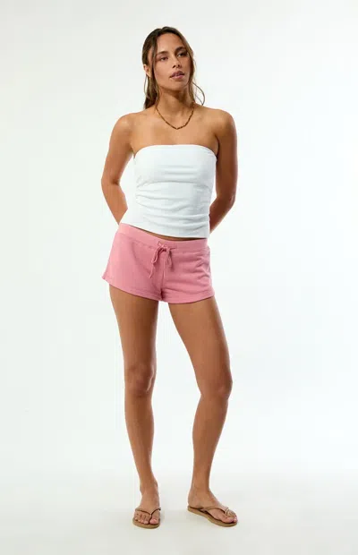 Pacsun Women's Soft Terry Mini Sweat Shorts In Pink