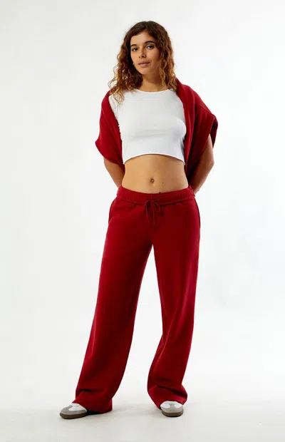 Pacsun Women's Solid Baggy Sweatpants In Red