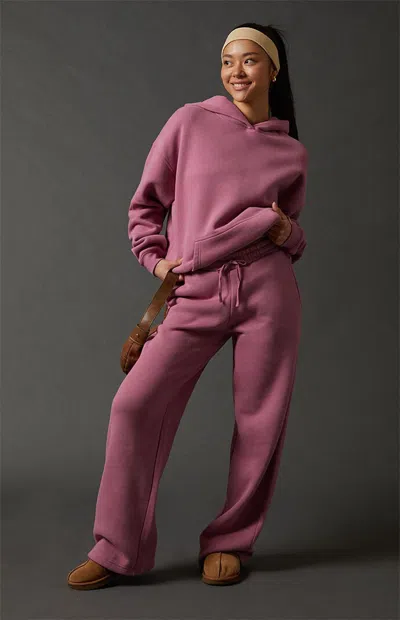 Pacsun Women's Solid Fleece Baggy Sweatpants In Pink