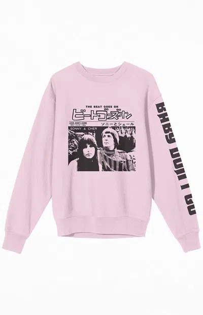 Pacsun Women's Sonny & Cher Crew Neck Sweatshirt In Pink