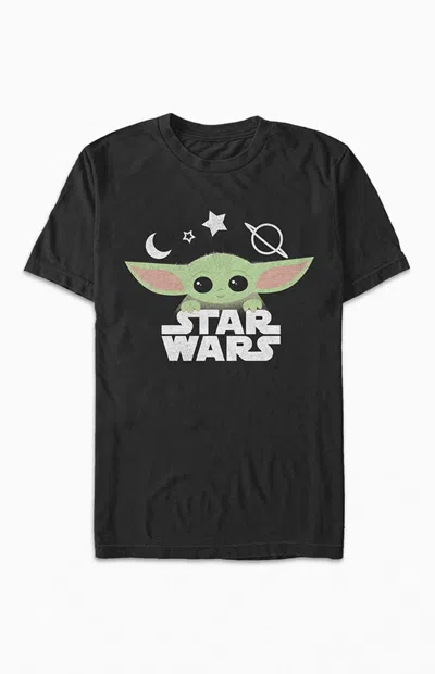 Pacsun Women's Star Child Baby Yoda T-shirt In Black