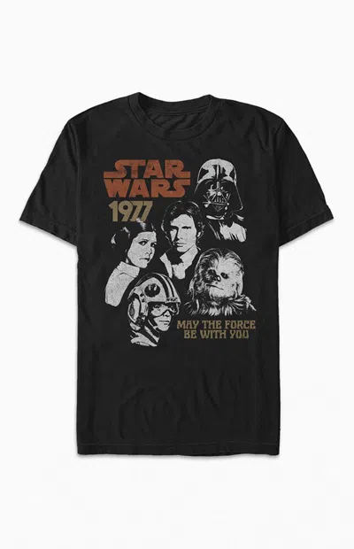 Pacsun Women's Star Wars 77 Album T-shirt In Black