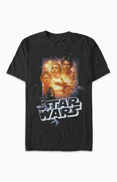Pacsun Women's Star Wars Collage T-shirt In Black