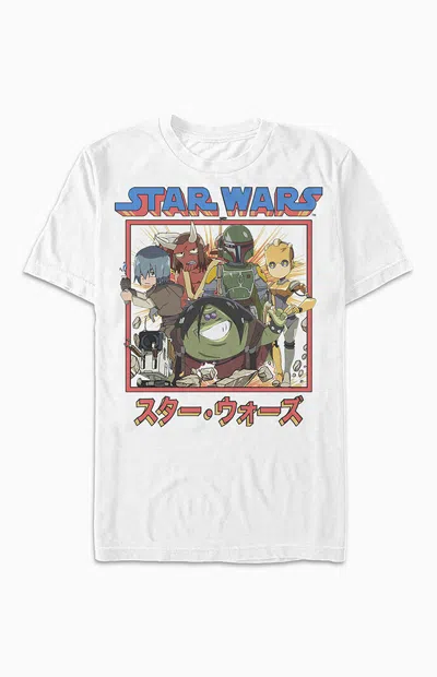 Pacsun Women's Star Wars: Visions Anime T-shirt In White