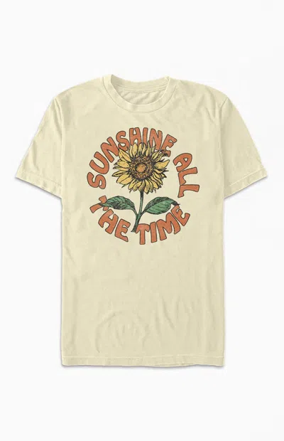 Pacsun Women's Sunshine All The Time T-shirt In Natural In White