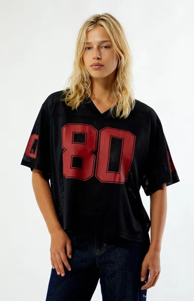 Pacsun Women's Tailgate 80 Mesh Short Sleeve Jersey In Black