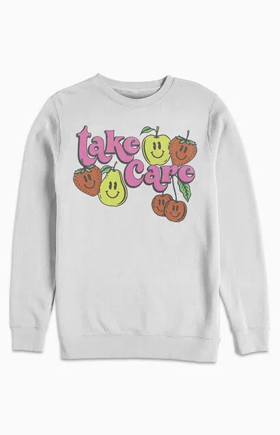 Pacsun Women's Take Care Sweatshirt In White