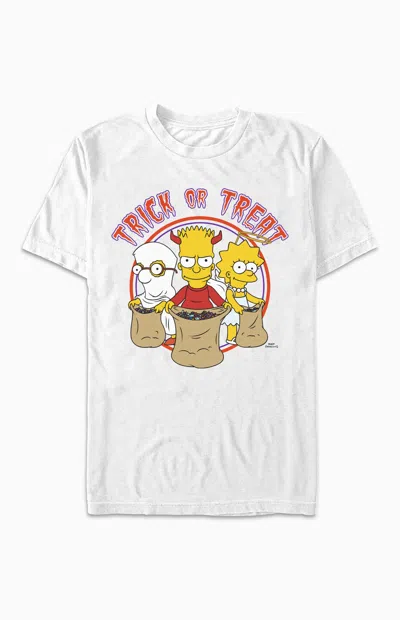 Pacsun Women's The Simpsons Trick Or Treat T-shirt In White