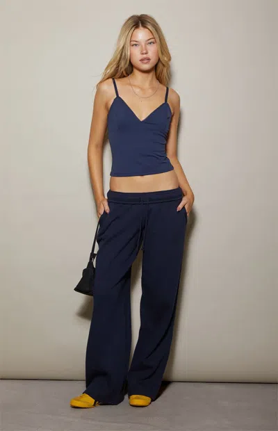 Pacsun Women's Ultra Soft Fleece Baggy Sweatpants In Navy In Blue