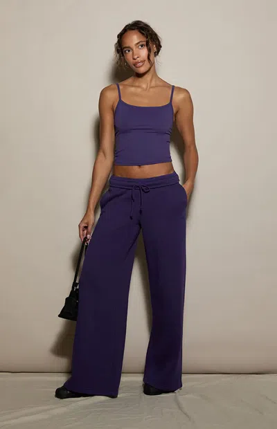 Pacsun Women's Ultra Soft Fleece Baggy Sweatpants In Purple
