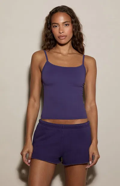 Pacsun Women's Ultra Soft Fleece Classic Sweat Shorts In Purple