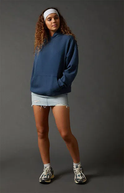 Pacsun Women's Ultra Soft Fleece Core Washed Pullover Hoodie In Navy In Blue