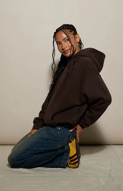 Pacsun Women's Ultra Soft Fleece Hoodie In Brown