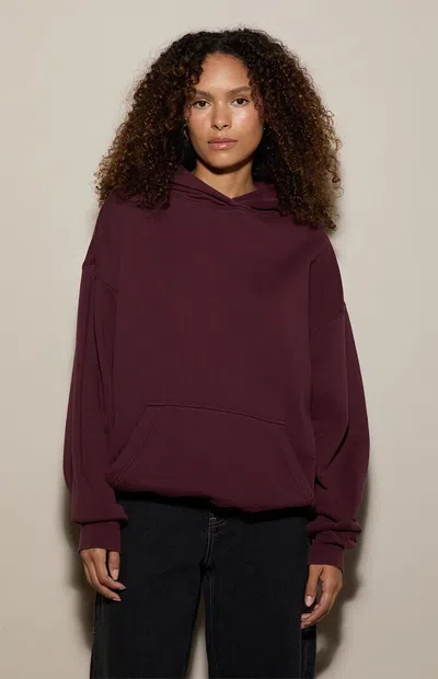 Pacsun Women's Ultra Soft Fleece Hoodie In Burgundy