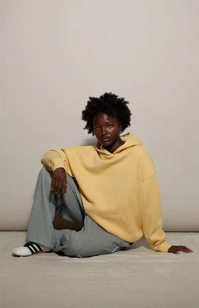 Pacsun Women's Ultra Soft Fleece Hoodie In Mustard In Yellow