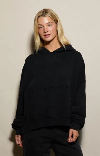 Pacsun Women's Weekend Fleece Hoodie In Black