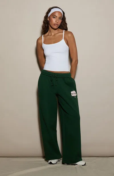 Pacsun Women's Weekend Fleece Ultra Baggy Sweatpants In Army Green