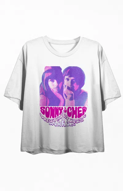 Pacsun Women's Westbursy Sonny & Cher T-shirt In White