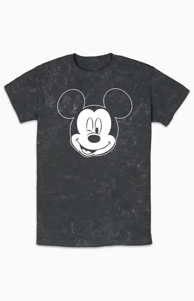 Pacsun Women's Wink Mickey Mouse T-shirt In Black