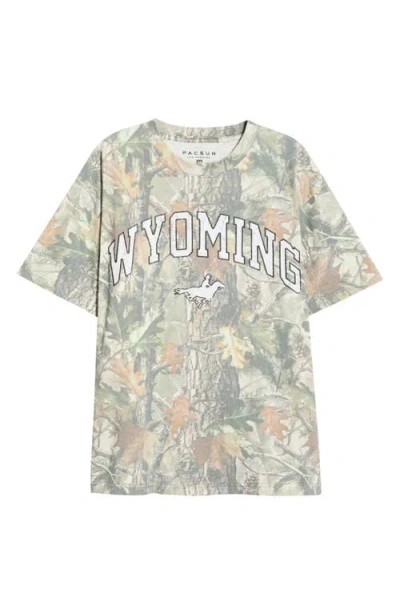 Pacsun Wyoming Camo Cotton T-shirt In Multi