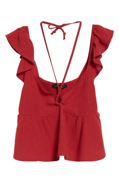 Pacsun X La Hearts Babydoll Top In Red