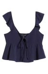 Pacsun X La Hearts Babydoll Top In Peacoat