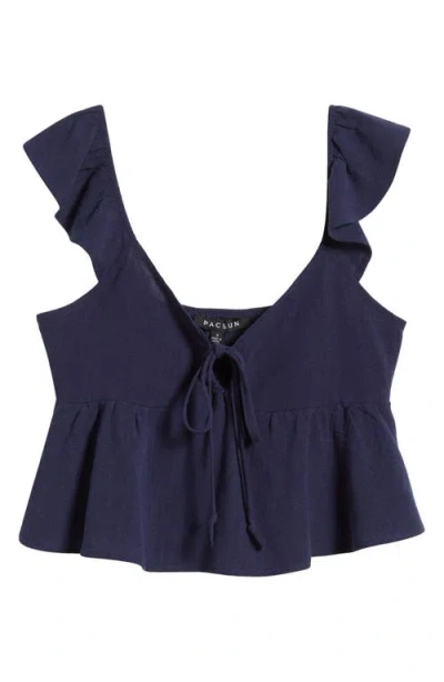 Pacsun X La Hearts Babydoll Top In Peacoat
