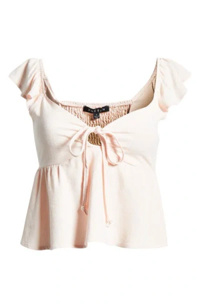 Pacsun X La Hearts Babydoll Top In Neutral