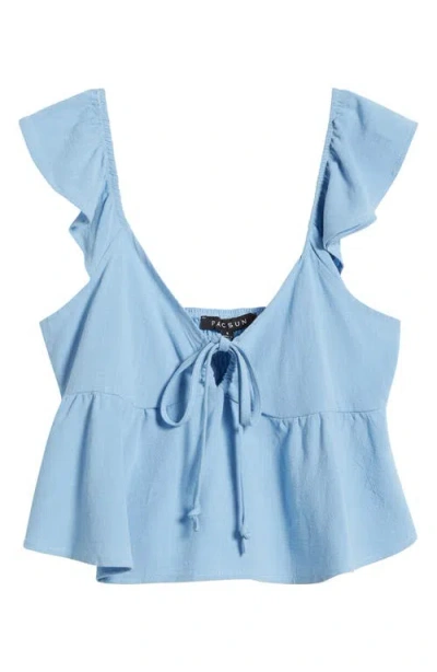 Pacsun X La Hearts Babydoll Top In Blue