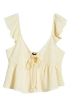 Pacsun X La Hearts Babydoll Top In White