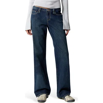 Pacsun Zoe Low Rise Girlfriend Jeans In Blue