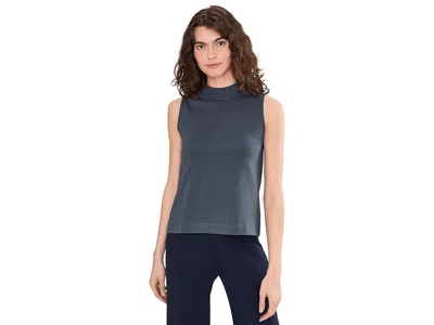 Pact Airplane Mock Neck Shell In Blue