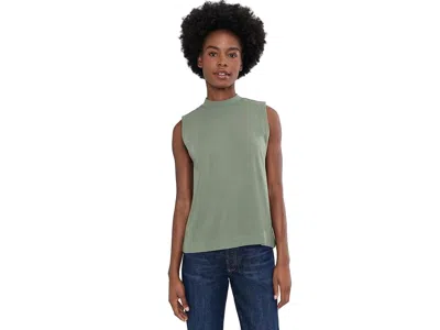 Pact Airplane Mock Neck Shell Women's Clothing Castor Green: Md