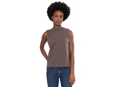Pact Airplane Mock Neck Shell Women's Clothing Chocolate Heather: Xs In Purple