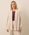 Pact Airplane Short Drape Cardigan In Neutral