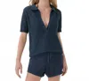 Pact Beachside Crochet Tunic In French Navy In Blue