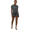Pact Beachside Linen Crochet Short Made With Organic Cotton In Black